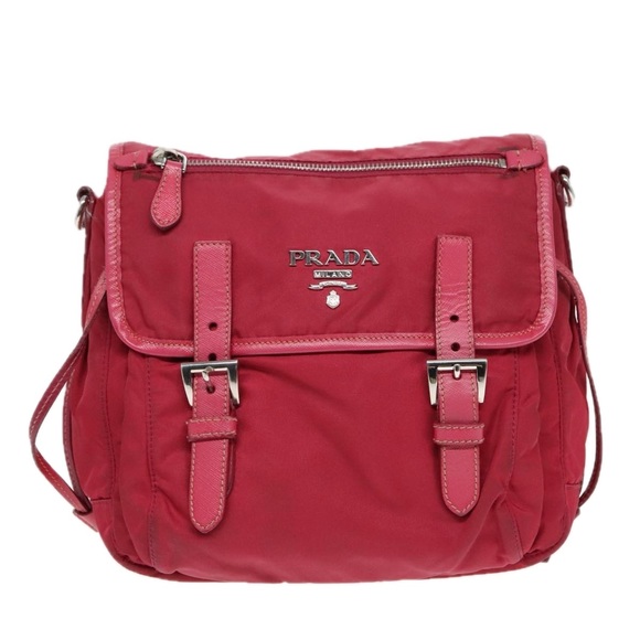 PRADA Shoulder Bag Nylon Pink Auth 94004 - Picture 13 of 16